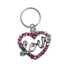 CHARM - LOVE HEART - LARGE - PINK (DOGO)