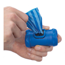 BONE SHAPED HOLDER WITH POOP BAGS - BLUE ()