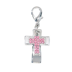 DOUBLE CROSS CHARM - PINK (Aria)