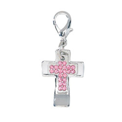 Double Cross Charm - Pink