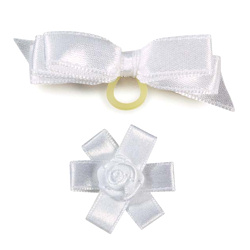 BOWS SET - WHITE - 2-PACK (Aria)