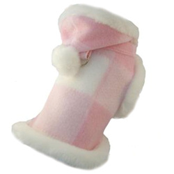 FLEECE &amp; WHITE FUR COAT - PINK (ISS)