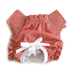 PANTIES - RED &amp; SILVER (Doggie Design)