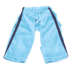 COUTURE VELOUR PANTS - BLUE ()