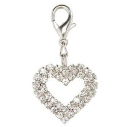 Crystal Heart Charm - Large - Clear