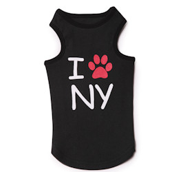 CITY TANK - I LOVE N Y - BLACK (Casual Canine)