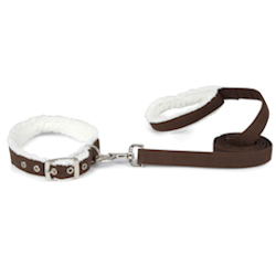 Sherpa Collar & Leash set - Chocolate Brown