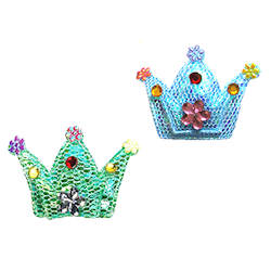 CROWN BARETTES - BLUE &amp; GREEN (Aria)