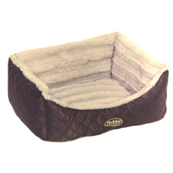 Exclusive Quilted Dog Bed - Brown MEDIUM