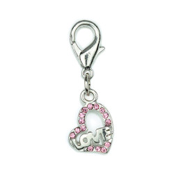 CHARM - LOVE HEART - SMALL - PINK ()