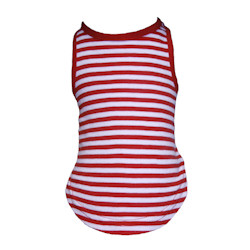 Red & White Striped Tank