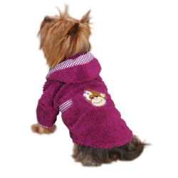 Monkey Chenille Bathrobe - Purple