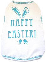 HAPPY EASTER TANK - WHITE/AQUA (ISS)