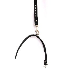 SELECTED LEATHER COLLAR &amp; LEASH SET - BLACK  ()