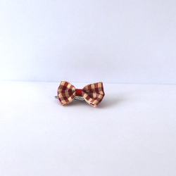 CHECKERED BOW - RED/WHITE ()