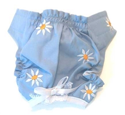 PANTIES - BLUE DENIM AND DAISY  (Doggie Design)