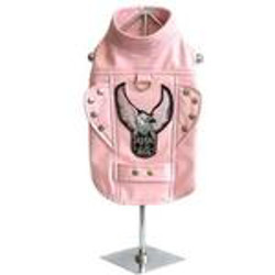 BORN TO RIDE MOTORCYCLE JACKET - PINK  (Doggie Design)