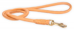 Round Leather Leash - Beige