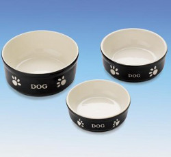 DOG BOWLS SET - BLACK (Nobby)