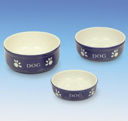 DOG BOWLS SET - BLUE (Nobby)