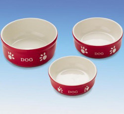 Dog Bowls Set - Red