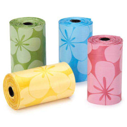 Flower Poop Bags - Blue