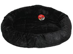 ROUND TEDDY BED - BLACK ()