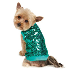 SASSY SEQUIN TANK - TURQUOISE (ESC)