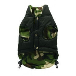 REVERSIBLE PUFFER VEST - BLACK/CAMO (Hip Doggie)