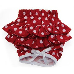 PANTIES - RED WITH PINK DOTS (Doggie Design)