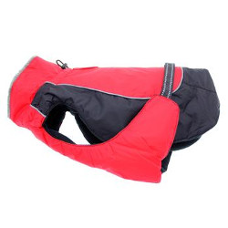 ALL WEATHER DOG COAT - RED/BLACK (Doggie Design)