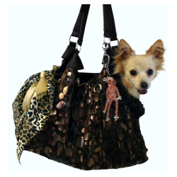 DOG TOTE PETE CARRIER - BLACK (Mirage Pet Products)