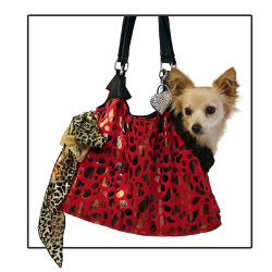 DOG TOTE PETE CARRIER - RED (Mirage Pet Products)