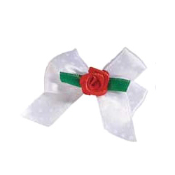 ROSE BOW WHITE &amp; RED ROSE ()