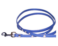 Rhinestone Leash - Blue