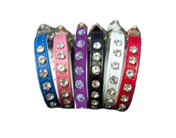 RHINESTONE COLLAR - BLUE ()