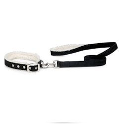 SHERPA COLLAR &amp; LEASH SET - BLACK (ESC)