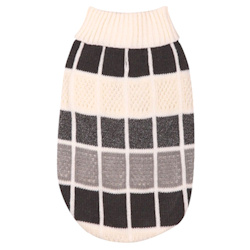 Chenille Block Sweater - Offwhite