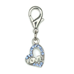 CHARM - LOVE HEART - SMALL - BLUE ()