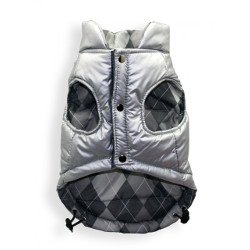 REVERSIBLE PUFFER VEST - SILVER/GREY (Hip Doggie)