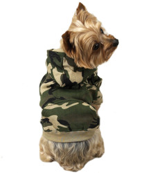 HOODIE CAMO - GREEN (Casual Canine)