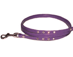 Rhinestone Leash - Purple