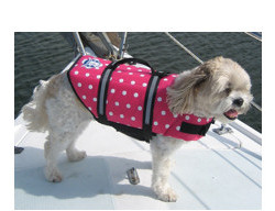 Hundflytvst Polka Dot -Pink